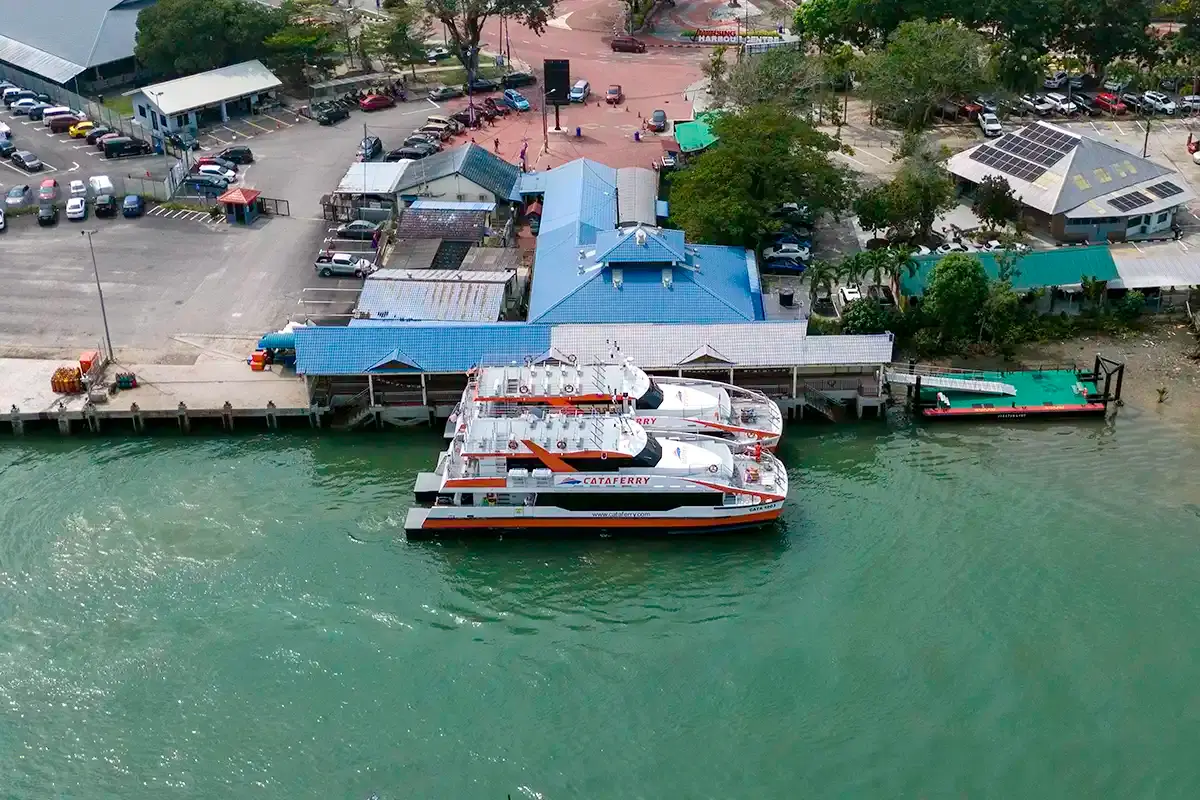 Mersing Jetty ferry terminal for travellers continuing to Tioman Island
