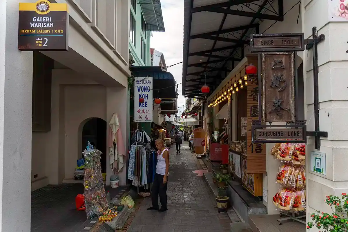 Concubine Lane heritage street in Ipoh old town, Perak