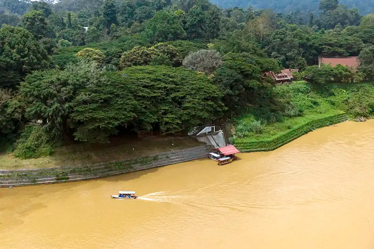 Boat on the river at Taman Negara, Pahang