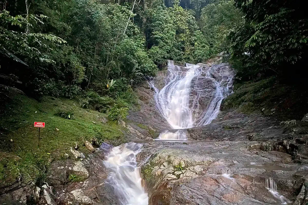 Lata Iskandar Waterfall on the Tapah Route Lata Iskandar Waterfall beside the Tapah road to Cameron Highlands.