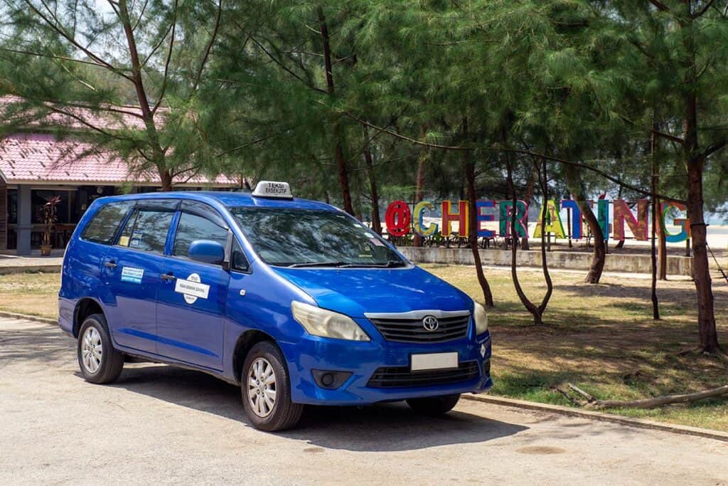 Kuala Lumpur to Cherating private transfer vehicle at Cherating beach area