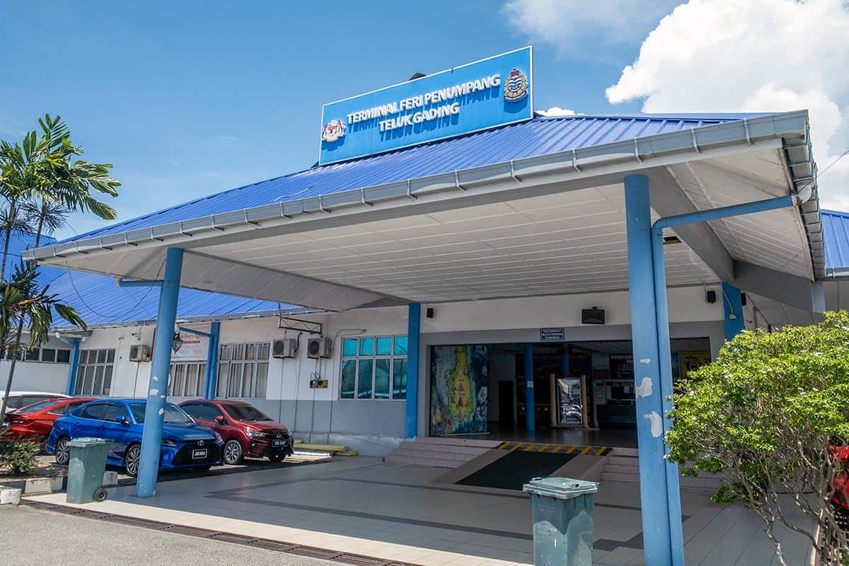 Entrance to Tanjung Gemok Jetty, also known as Teluk Gading Ferry Terminal